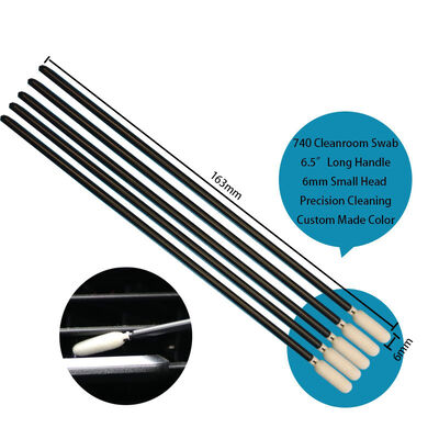 TX740 Bebas Serat 6.5 "Pegangan Ekstra Panjang Spons Presisi Detailing Swab Printer Busa Pembersih untuk Pembersihan Mobil