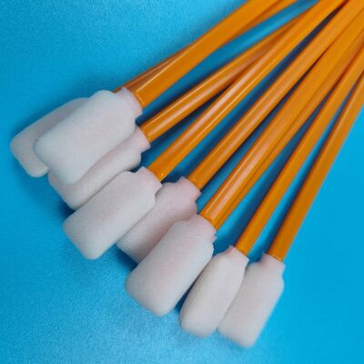 712A Spons Oranye Bebas Serat Stik Detail Swab Ruang Bersih Swab Busa Persegi Panjang untuk Pembersihan Printer