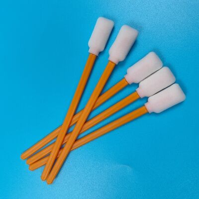712A Spons Oranye Bebas Serat Stik Detail Swab Ruang Bersih Swab Busa Persegi Panjang untuk Pembersihan Printer
