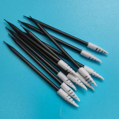751 Spons Busa Ujung Runcing Spiral Gagang Hitam Bebas Serat untuk Pembersihan Detail Mobil, Spons Pembersih Ruang Bersih untuk Pembersihan Headset