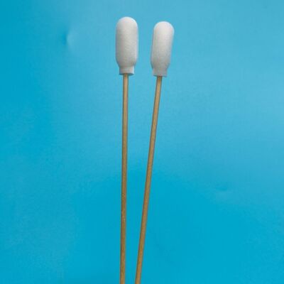 720 Aplikator Busa Penyeka Ruang Bersih Katun Penutup Busa Stik Kayu Biodegradable dengan Stik Kayu