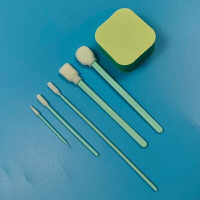 Kit Swab Detail Spons Mikro Gagang Hijau Portabel Kit Swab Pembersih Presisi Kit Pembersih Mobil