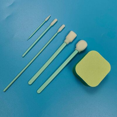 Kit Swab Detail Spons Mikro Gagang Hijau Portabel Kit Swab Pembersih Presisi Kit Pembersih Mobil