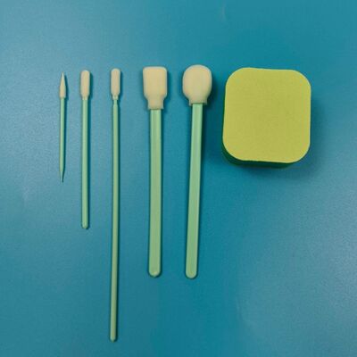 Kit Swab Detail Spons Mikro Gagang Hijau Portabel Kit Swab Pembersih Presisi Kit Pembersih Mobil
