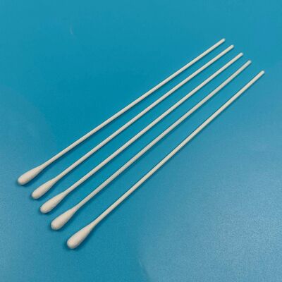 20cm Sekali Pakai Ekstra Panjang PP Stick Cotton Bud Qtips Kapas Tahan Kimia untuk Laboratorium