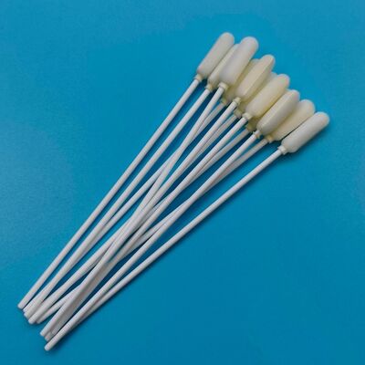 14cm Disposable Long PP Stick Big Foam Tip Oral Swab Steril Sampel Pengumpulan Swab Flu Test Sampling Swab