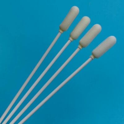 14cm Disposable Long PP Stick Big Foam Tip Oral Swab Steril Sampel Pengumpulan Swab Flu Test Sampling Swab