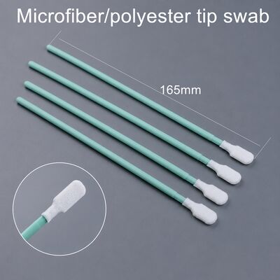 TX761 Cleanroom Poliester Swab dengan Ujung Bebas Serat dan Pegangan PP Tahan Lama untuk Pembersihan PCB dan Lensa Optik 6.6 Inci 100 Buah