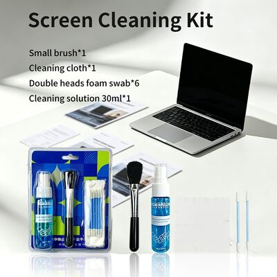 4 in 1 Portable Screen Cleaner Lensa Pembersih Microfiber Wipes Soft Brush Kit Pembersih Lensa Kit Laptop Kit Pembersih