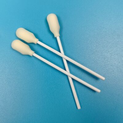 Penutup busa PP Stick Putih sekali pakai Sponge Sponge Stick Sponge Tip Swab untuk pengujian medis