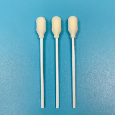 Penutup busa PP Stick Putih sekali pakai Sponge Sponge Stick Sponge Tip Swab untuk pengujian medis
