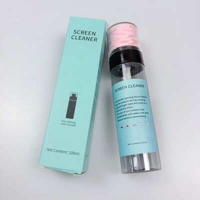 Screen Cleaner Spray dengan Microfiber Wipes - Aman untuk Lensa dan Elektronik dalam Ukuran 30/60/80/100/120mL