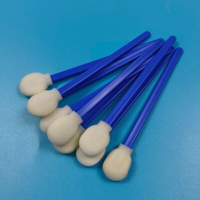 708 Lint Free Blue Handle Kepala Besar Bulat Ruang Bersih Sponge Swab Pembersihan Mobil Detail Swab Pembersihan Mobil Swab busa untuk Pembersihan Printer