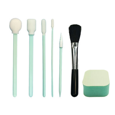 Kit Swab Busa Pembersih Presisi Portabel Kit Swab Detail Kit Pembersih Mobil dengan Sikat Spons