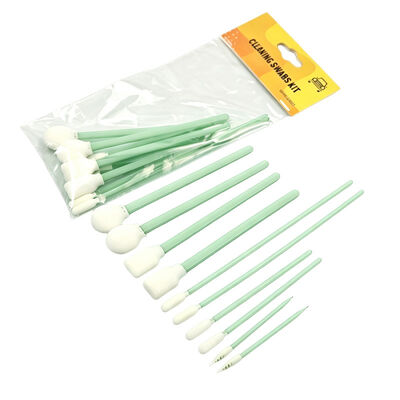 Kit Swab Busa Pembersih Presisi Portabel Kit Swab Detail Kit Pembersih Mobil dengan Sikat Spons