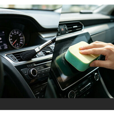 Kit Swab Busa Pembersih Presisi Portabel Kit Swab Detail Kit Pembersih Mobil dengan Sikat Spons