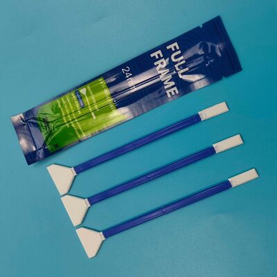 Individu Terbungkus 24mm V Bentuk Mikrofiber Swab Double Ended Kamera Pembersihan Swab Full Frame Sensor Swab Detail Swab