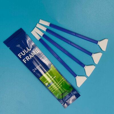 Individu Terbungkus 24mm V Bentuk Mikrofiber Swab Double Ended Kamera Pembersihan Swab Full Frame Sensor Swab Detail Swab