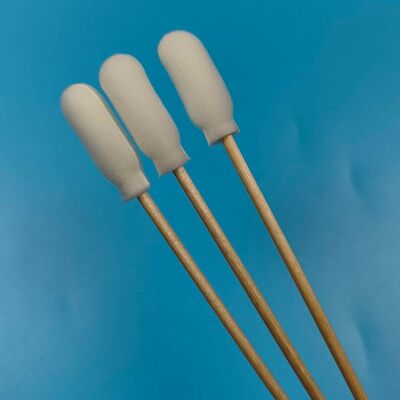 720 High Absorbency Foam Cover Cotton Cleanroom Swab for Lab Lint ree Sponge Foam Swab with Wooden Stick 