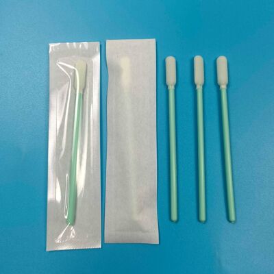 Swab Busa Poliuretan Berbungkus Individual Steril Swab Oral Swab Pengumpul Spesimen dengan Batang PP