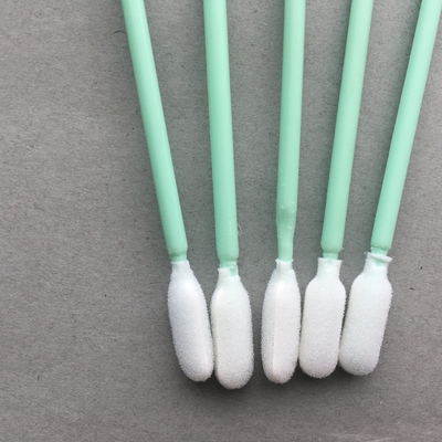 TX740B Cleanroom Q Tips, Kapas Pembersih, Tongkat Hijau Untuk Pembersihan PCB