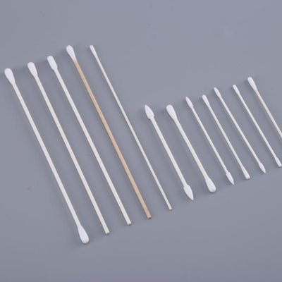 Kapas Murni Bud Swab Kepala Datar, Penyeka Kapas Panjang Steril Mudah Digunakan