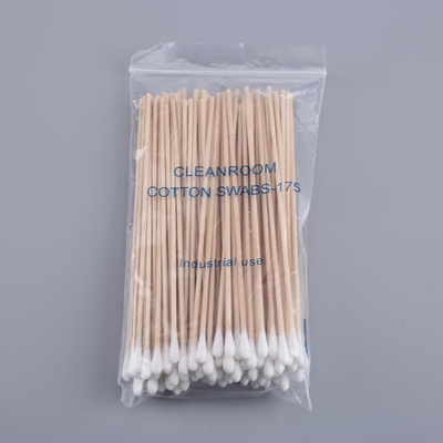 Penyeka kapas tongkat kayu rumah tangga, 100 Pcs / Bag penyeka kapas kosmetik
