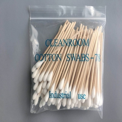 Penyeka Kapas Penyeka Kayu Panjang Tidak Steril 100 Pcs / Bag Untuk Rumah Sakit