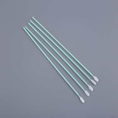 Polypropylene Handle Polyester Swab, Swab Pembersih Serat Rajutan Q Tips