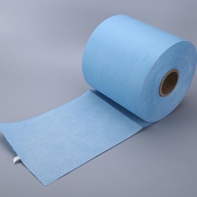 Gulungan kertas pembersih ramah lingkungan biru, Gulungan handuk kertas industri 25 X 37 Cm