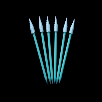 Spiral Pointed Foam Tip Membersihkan Penyeka 500 Pcs / Bag 13,5 Mm Panjang Kepala