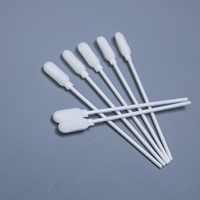 Penyeka Kapas Steril Putih Plastik, Spons Tip 18,5 Mm Panjang Kepala