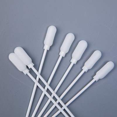 Penyeka Kapas Steril Putih Plastik, Spons Tip 18,5 Mm Panjang Kepala
