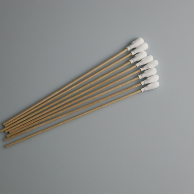 Kepala poliester 150mm Medis Cotton Bud Swab Lint Gratis Cleanroom Swab