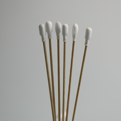Kepala poliester 150mm Medis Cotton Bud Swab Lint Gratis Cleanroom Swab