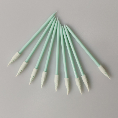 Bebas Debu PP Stick Cleanroom Foam Swab Spiral Kepala Runcing