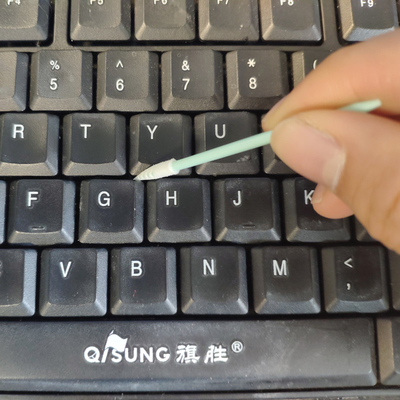 Spiral Head Pointy Ends Foam Tip Swab 67mm Untuk Pembersihan Perhiasan