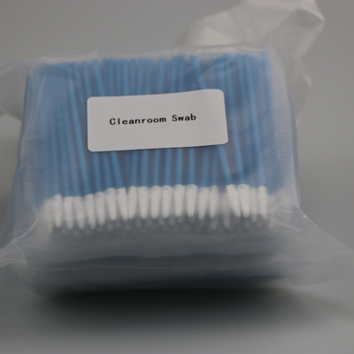 Mini Menunjuk Tajam Kepala Dustless Pakai Cleanroom Polyester Swab