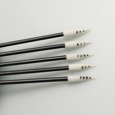 Penyeka Kapas Hitam Berikat Termal Spiral Head Cleanroom Foam Penyeka