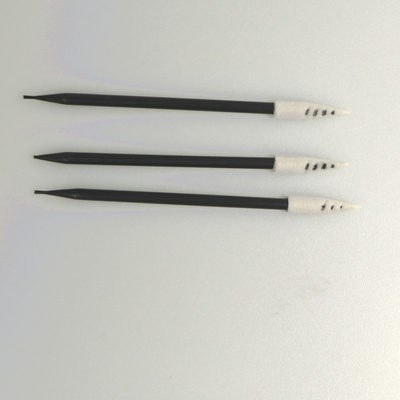Penyeka Kapas Hitam Berikat Termal Spiral Head Cleanroom Foam Penyeka