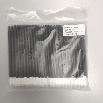 Black Handle Soft Polyurethane Foam Swab Untuk Membersihkan T-11
