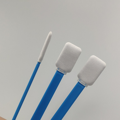 100 PCS 125mm Poliester Tip Penyeka Kepala Persegi Biru Dengan Tongkat PP