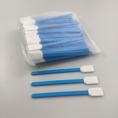 100 PCS 125mm Poliester Tip Penyeka Kepala Persegi Biru Dengan Tongkat PP
