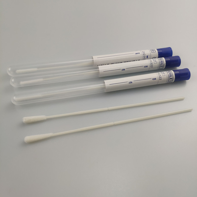 Cotton Rayon Head Specimen Collection Swab Dengan Sampel Oral Tube Femal