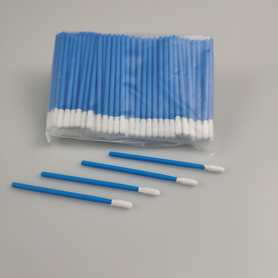 TX743 Blue Handle Swab Pembersih Serat Poliester Berikat Termal Sekali Pakai