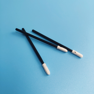 3 Inch White Foam Lint Free Swab Dengan Kepala Bulat Kecil