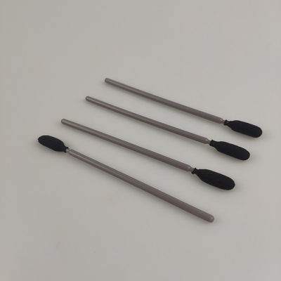 Cleanroom Dust Free Gray Handle Busa Tip Swab Dengan Kepala Hitam