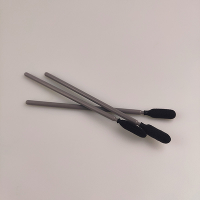 Cleanroom Dust Free Gray Handle Busa Tip Swab Dengan Kepala Hitam