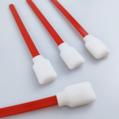 No Lint Red Foam Tipped Swab Rectangle Square Sponge Head
