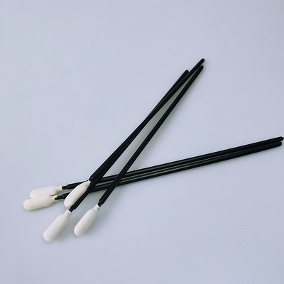 Black Handle 6.6 Inch Foam Cleaning Swab Membersihkan Produk Tempat Yang Sulit Dijangkau Bersih